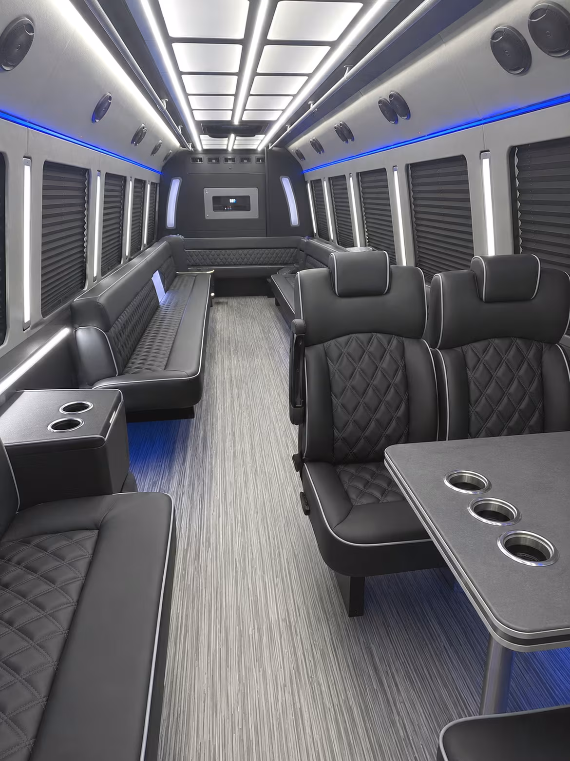 weymouth 25 passenger party bus inside