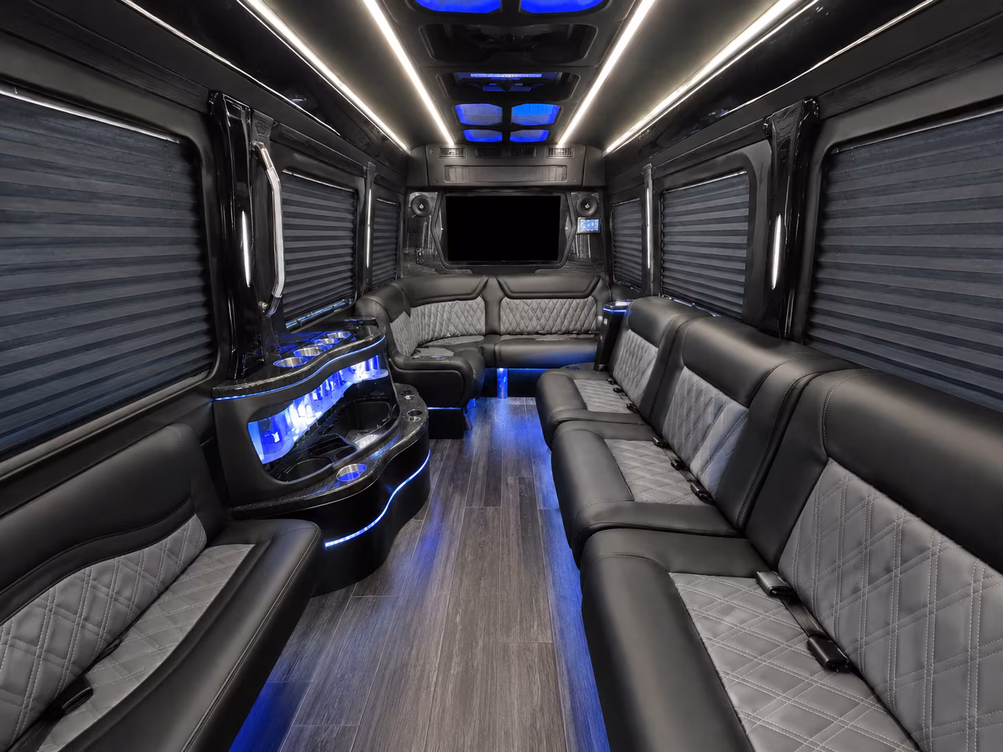 weymouth 30 passenger party bus inside