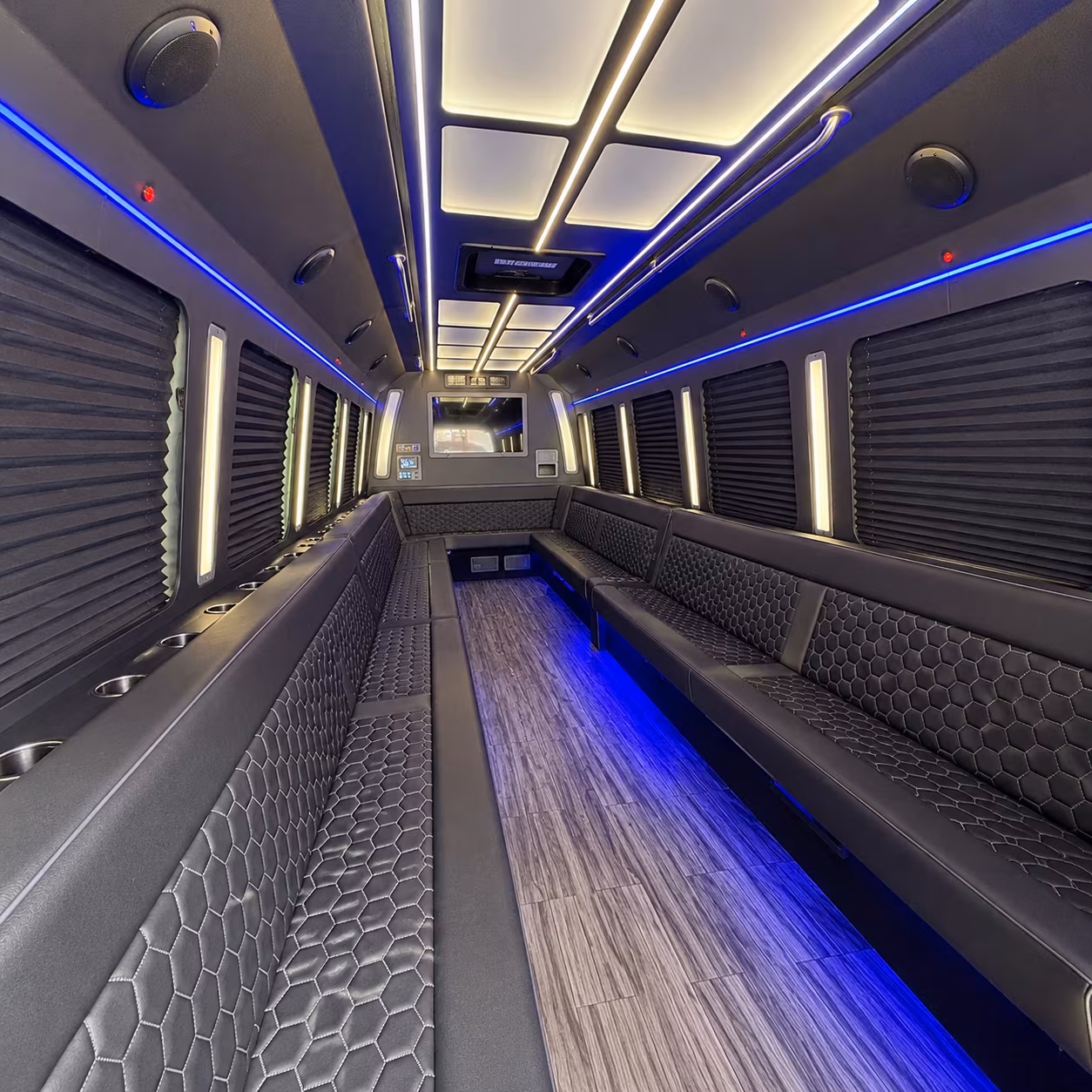 weymouth 30 passenger party bus interior