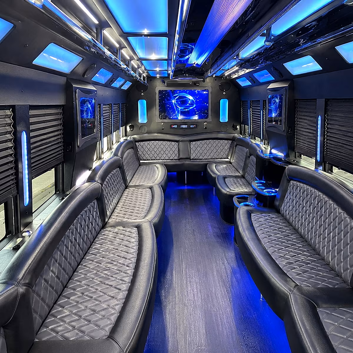 weymouth 50 passenger party bus interior