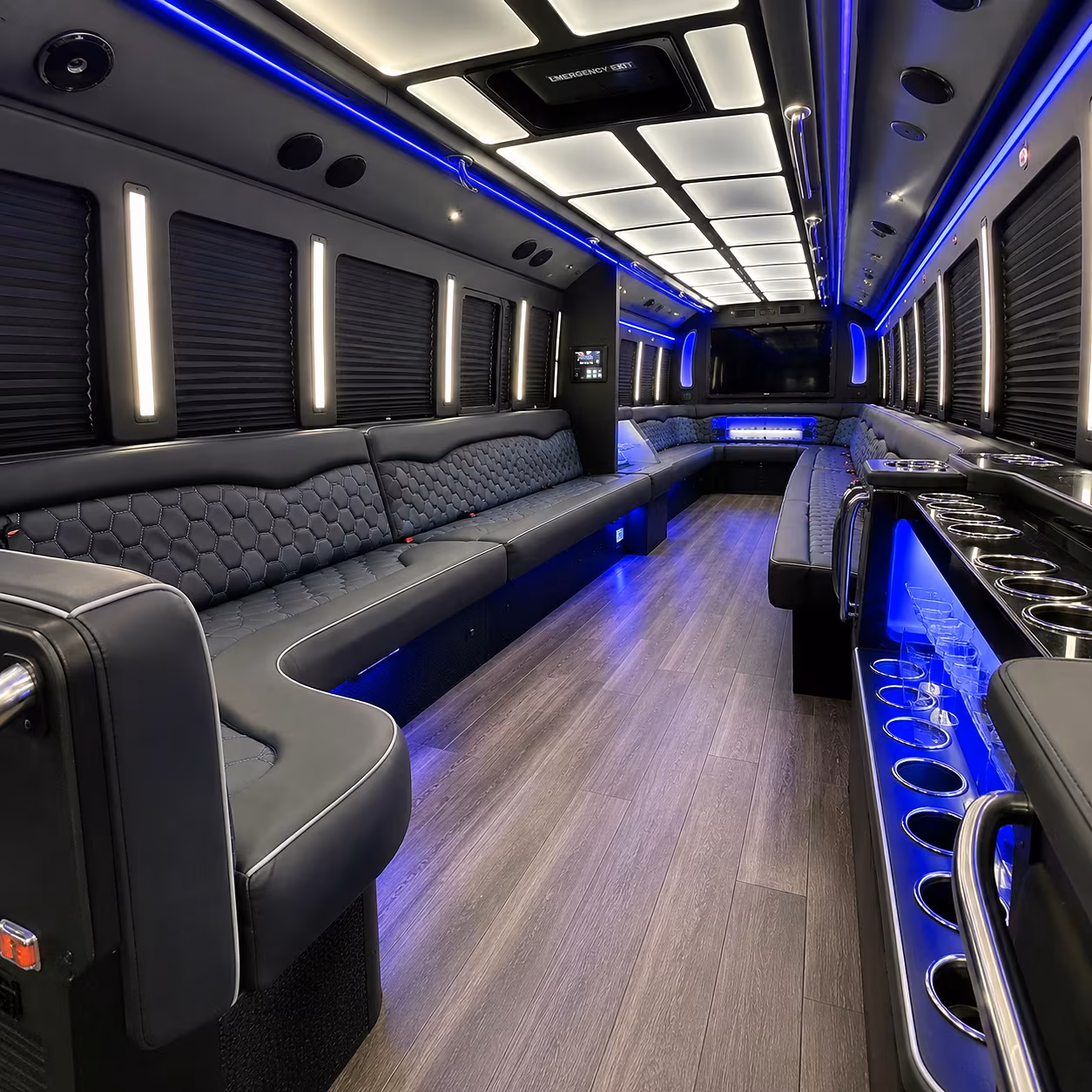 weymouth party bus rental interior